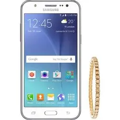 [SUBMARINO] Smartphone Samsung Galaxy J5 Duos Android 5.1 Tela 5" 16GB 4G Câmera 13MP - Branco + Pulseira Swarovski - R$735