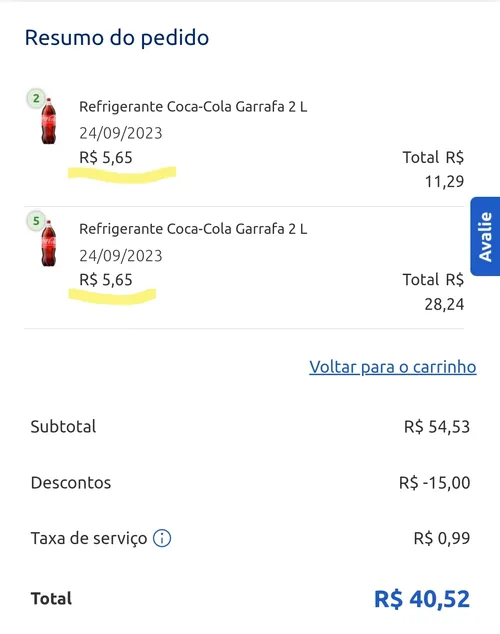 Imagem na descrição da promoção