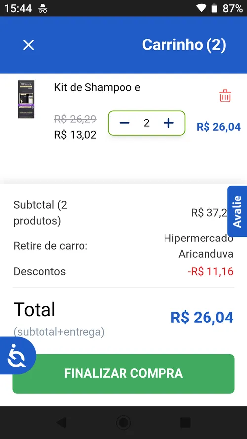 Imagem na descrição da promoção