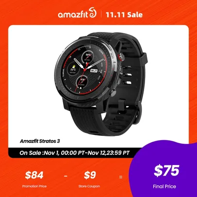 New Amazfit Stratos 3 Smart Watch GPS