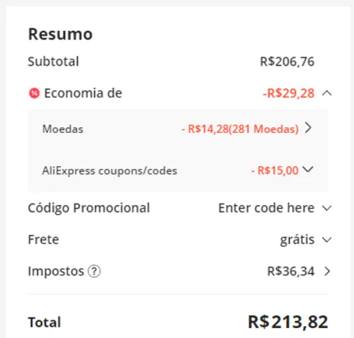 Imagem na descrição da promoção