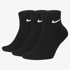 Kit de Meias Cano Médio Nike Everyday Cushion Quarter - 3 Pares