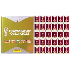 [BanQi R$162]Álbum Copa do Mundo Qatar 2022 Edição Ouro Capa Dura + 30 Envelopes de Figurinhas