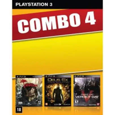 Combo 3 jogos PS3 R$20