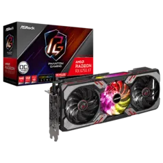 Placa de Vídeo AsRock Phantom Gaming D 12 OC, AMD Radeon, RX 6750 XT, 12GB, GDDR6, FRS, Ray Tracing,