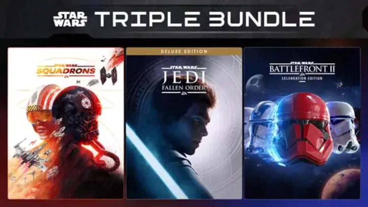 STAR WARS Jedi: Fallen Order Deluxe + STAR WARS: Squadrons + Battlefront II: Celebration Edition - PlayStation 4 e 5