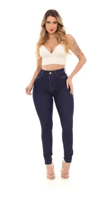 Calça Jeans Skinny Feminina Cintura Alta  Elastano Oz 05000