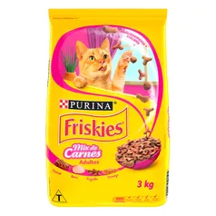 Ração Gatos Adultos Friskies Mix de Carnes 3kg