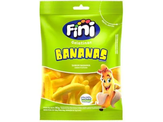 [APP] Bala de Gelatina Fini Bananas 90g Pacote R$1