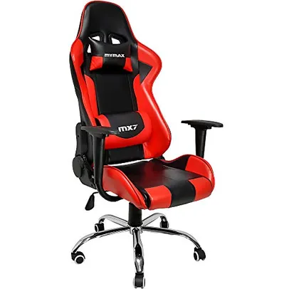 [Prime] Cadeira Gamer Mx7, Mymax, 25.008788, Vermelho/ Preto | R$999