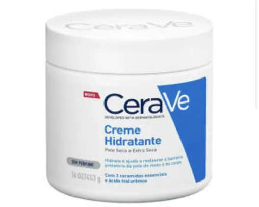 [APP + CLIENTE OURO] Creme Hidratante Corporal CeraVe | R$ 453g