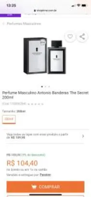 Perfume Masculino Antonio Banderas The Secret 200ml - R$104