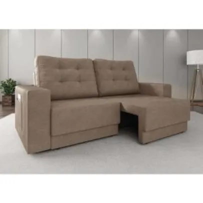 Sofá Retrátil 3 Lugares Marrom Velosuede Soft London – at.home | R$499