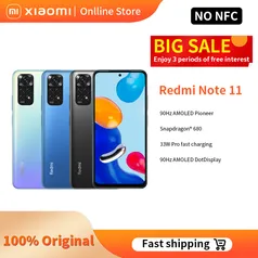 Smartphone Versão global Original xiaomi redmi nota 11 6g 128gb 