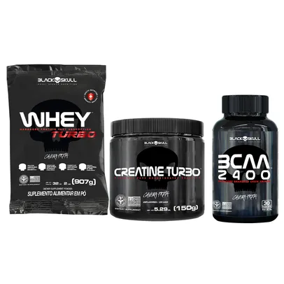 KIT WHEY TURBO + BCAA + CREATINA