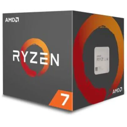 Processador AMD Ryzen 7 2700 3.2GHz / 4.1GHz Max Turbo YD2700BBAFBOX Octa Core 16MB Cooler Wraith Spire com LED, S/ Video