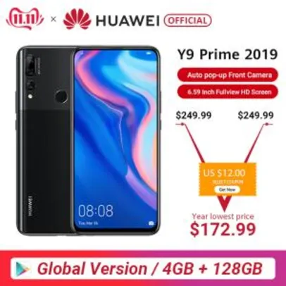 [Somente 11/11] Smartphone Huawei Y9 Prime 4GB/128GB | R$520