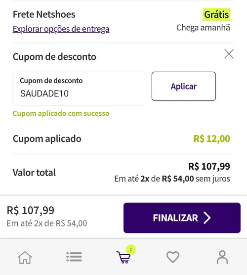 Imagem na descrição da promoção