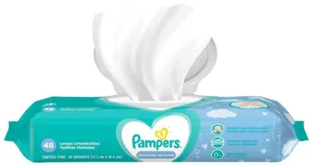 Lenço Umedecido Regular Pampers 48Un | R$6,62