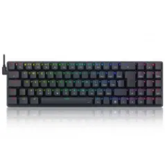 Teclado Gamer Mecânico Redragon Ashe, RGB, Switch Red, ABNT2, Black, K626-KB-B (PT-RED)