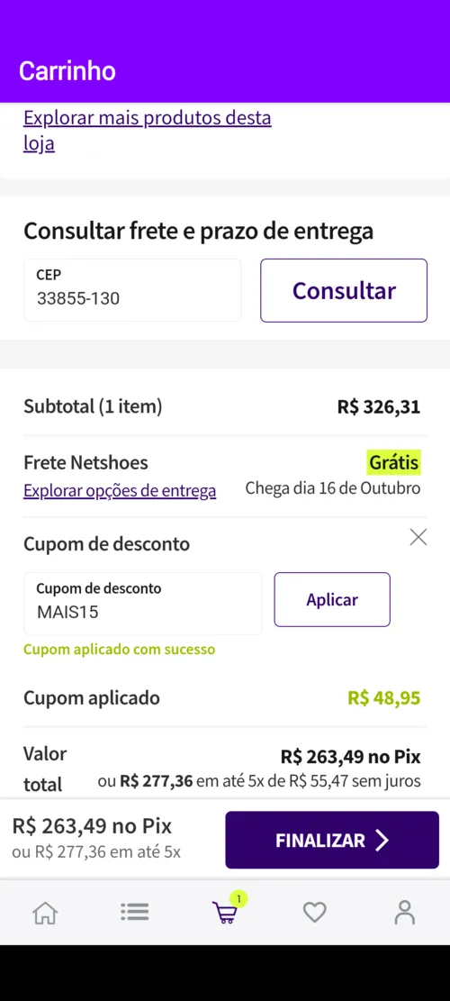 Imagem na descrição da promoção