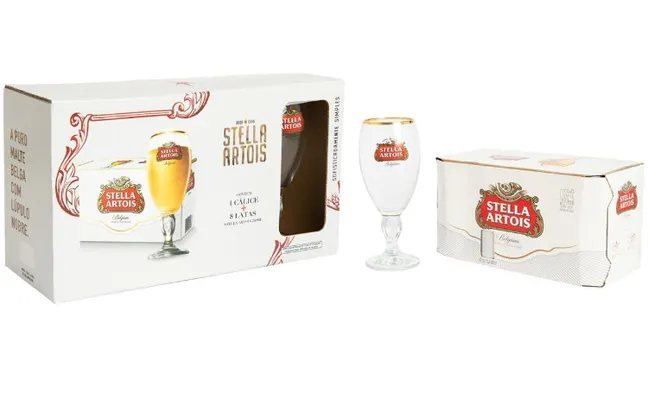 Stella Artois 8 unidades 269ml + Taça | R$20