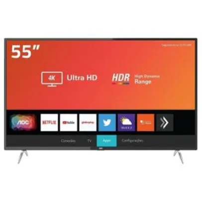 Smart TV LED 4K AOC LED 55U6295/78G 50" UHD | R$1.760