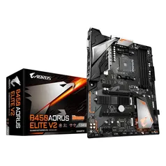 Placa Mãe Gigabyte Aorus B450 Elite V2, AMD B450, ATX, DDR4, (rev. 1.0)