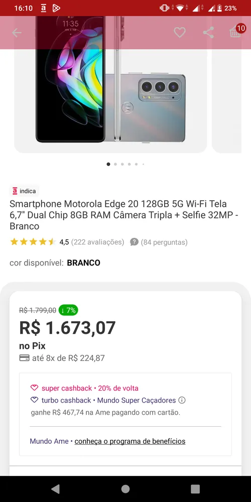 Imagem na descrição da promoção