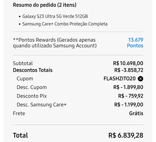 Imagem na descrição da promoção