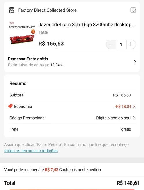 Imagem na descrição da promoção