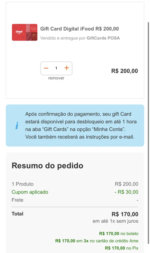 Imagem na descrição da promoção