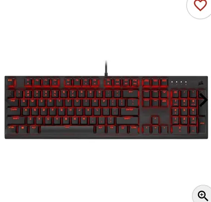 Teclado Mecanico Gamer Corsair K60 Pro, Led Vermelho, ABNT2, Switch Cherry Viola, Preto, CH-910D029-BR