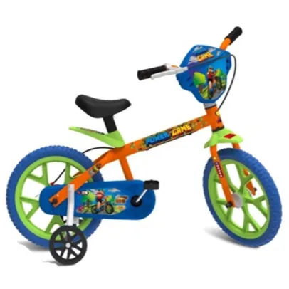 (APP/AME R$270) (SUPER CAÇADOR AME R$189) Bicicleta Aro 14 Power Game Bandeirante