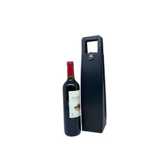 Bolsa Para Vinho Em Courino Preta Alta Qualidade Bebidas (PRETO)