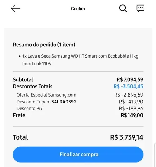 Imagem na descrição da promoção