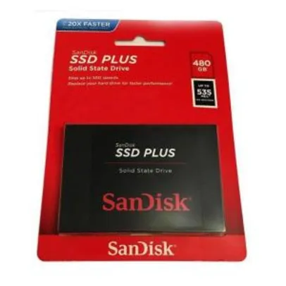 (Cartão Submarino) Ssd 480GB Sandisk Plus G26 535-540MBS