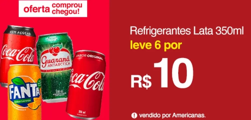 [App] 6un Refrigerantes lata 350ml vários sabores