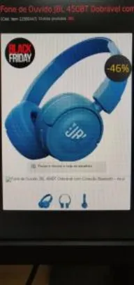 Fone de ouvido JBL 450BT Dobrável com Conexão Bluetooth - Azul | R$159