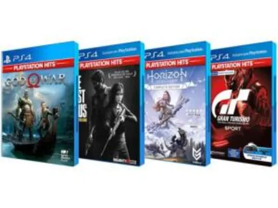 [APP] Combo God of War + The Last of Us Remastered + Horizon Zero Dawn: Complete Edition + Gran Tursmo Sport PS4