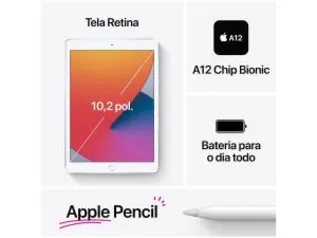 iPad Tela 10,2” 8ª Geração Apple Wi-Fi 32GB - Dourado | R$2619