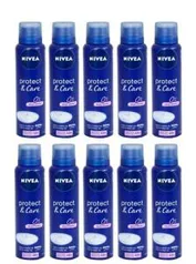 Kit Desodorante Nivea Protect e Care Aerossol - Antitranspirante Feminino 150ml 10 Unidades