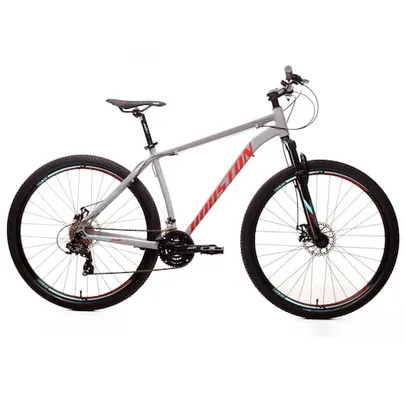 Bicicleta Aro 29 Houston Triton 24 Marchas, em Alumínio, Freio a Disco e Câmbio Shimano - Cinza