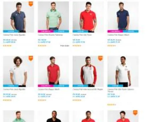 [Netshoes] 3 camisas polos de times de futebol por R$99