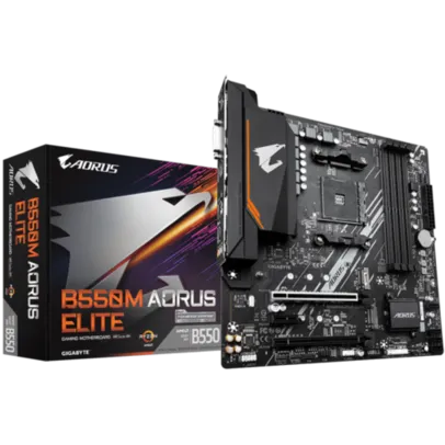 Placa-Mãe Gigabyte B550M Aorus Elite, AMD AM4, Micro ATX, DDR4