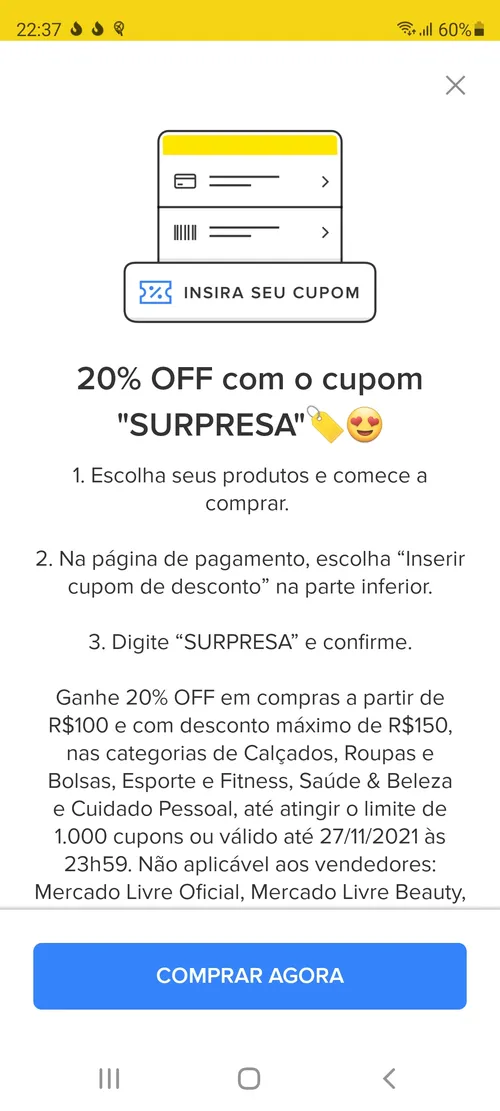 Imagem na descrição da promoção