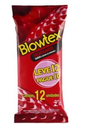 (Prime) Preservativo Morango, Blowtex, 12 Unid - 0,93 unidade recorrência - R$11