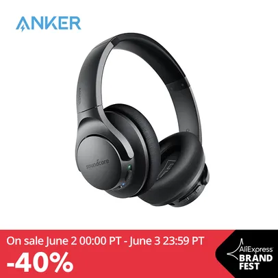 (ÁS 21H) Headphone Fone de Ouvido Anker Soundcore Life Q20 