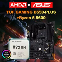 Kit Ryzen 5 5600 Novo + Placa Mae B550 Asus Tuf