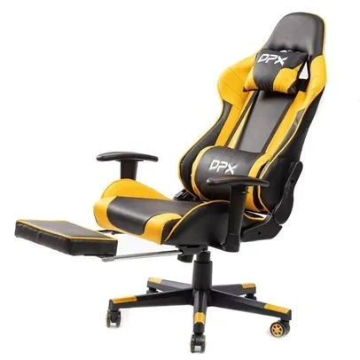 [APP + AME | R$735] Cadeira Gamer Giratória com Apoio Retrátil para Pés e braço 2D Preto e Dark Verde GT17 – DPX | R$1050